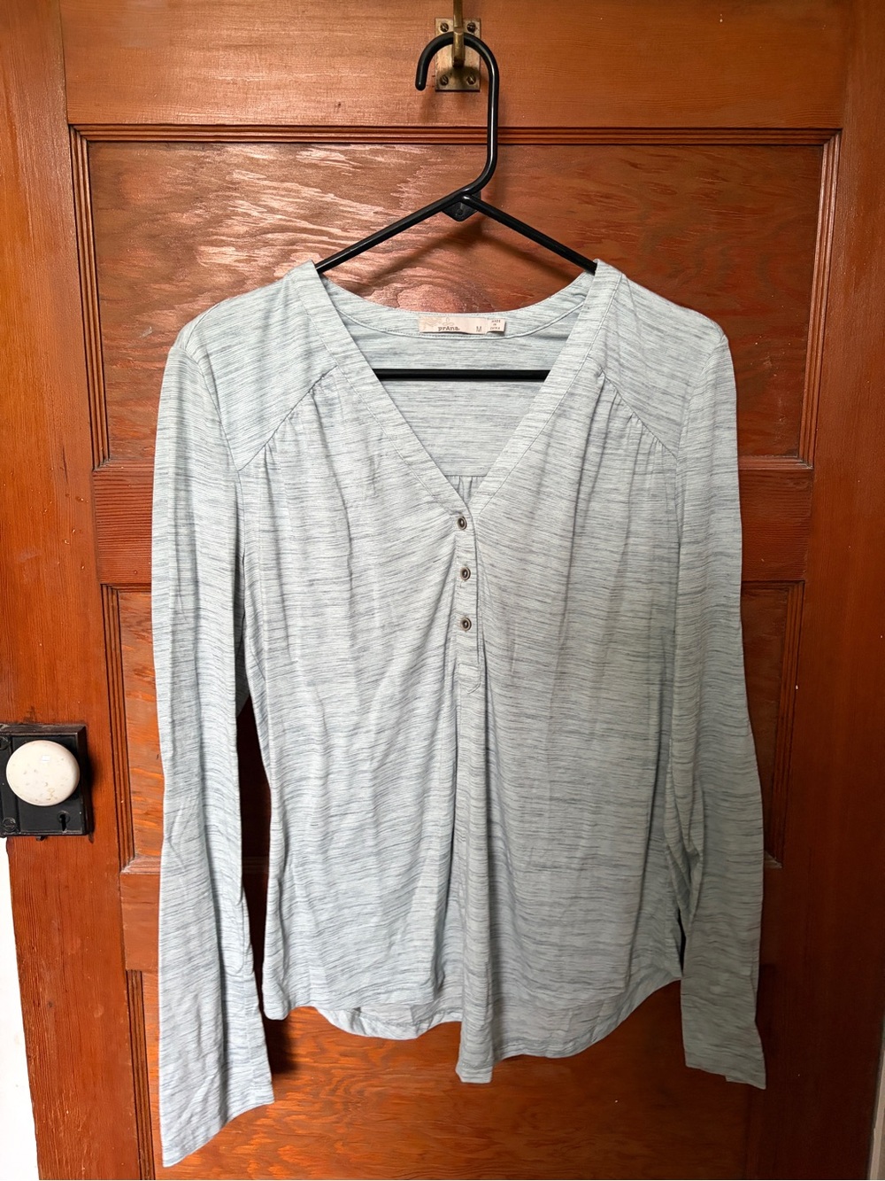 Light Blue Prana Henley Long-Sleeve Top - Women